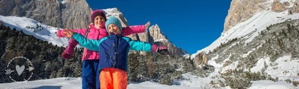 Val di Fassa in inverno: 4 escursioni sulla neve con bambini